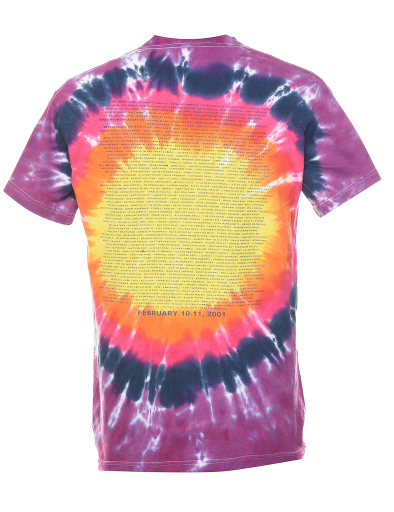 Multi-colour Tie Dye Design T-shirt - S
