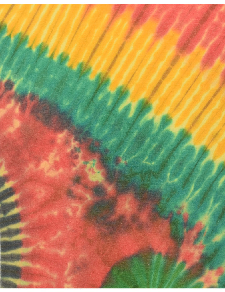 Multi-Colour Tie Dye Design T-Shirt - M