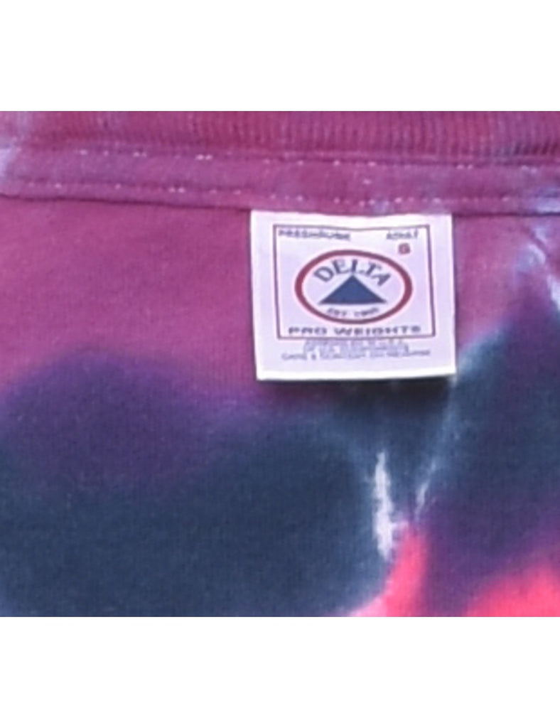 Multi-colour Tie Dye Design T-shirt - S