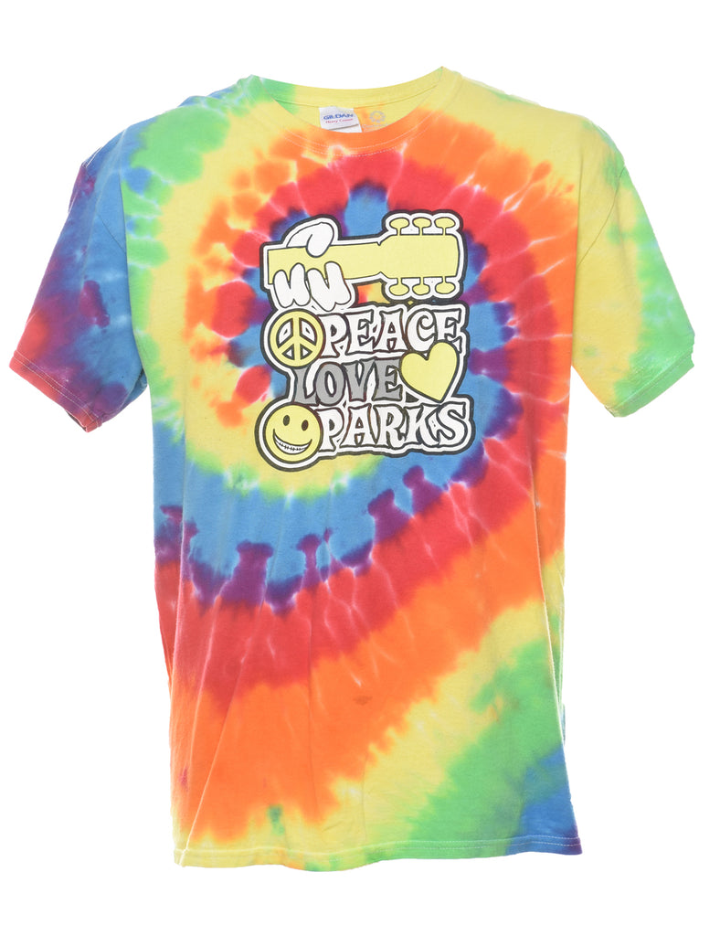 Multi-colour Tie Dye T-shirt - L