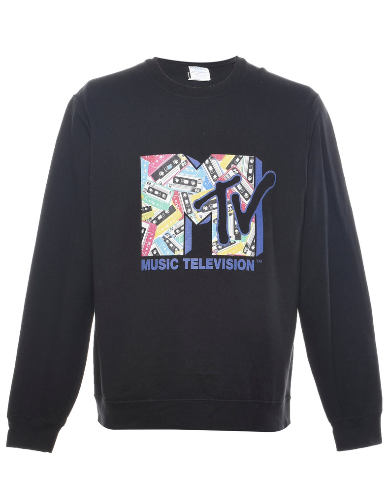 Music Television Printed Sweatshirt - M