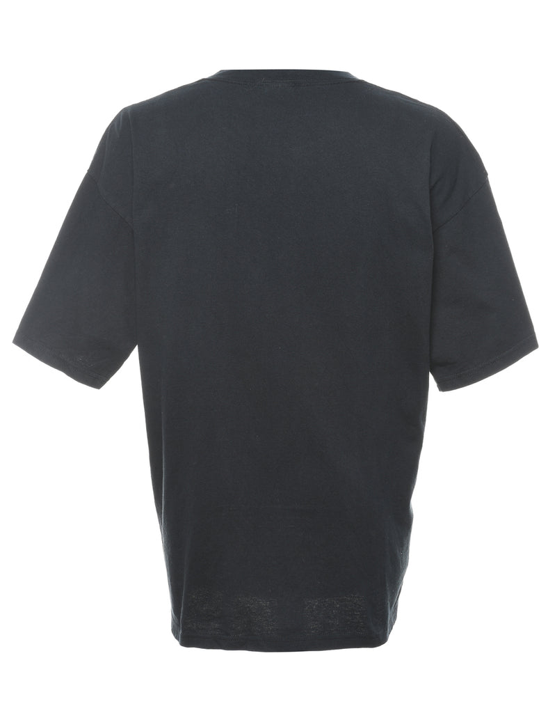 Mustangs Softball Black & Red Sports T-shirt - XL