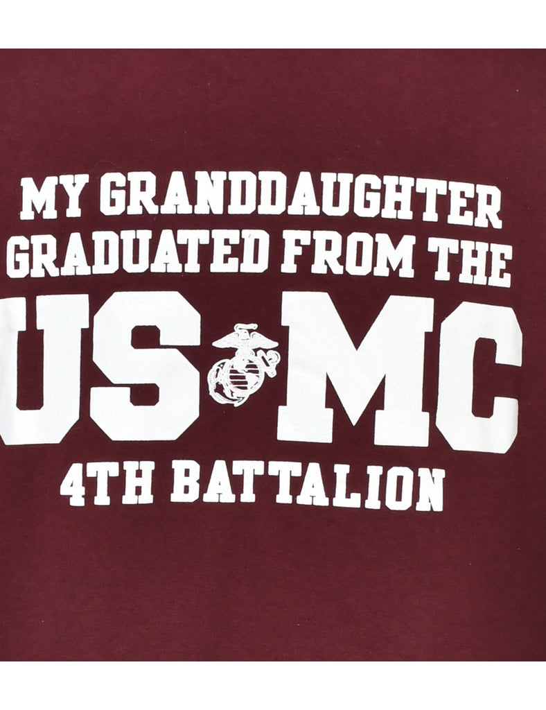 My Grand Daughter Graduated From The US MC Printed T-shirt - M