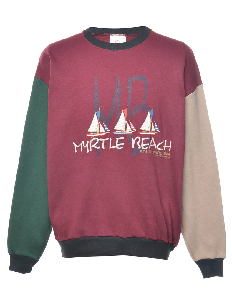 Myrtle Beach Printed Sweatshirt - XL