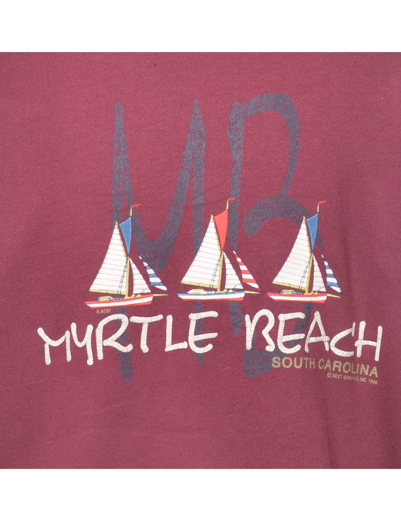 Myrtle Beach Printed Sweatshirt - XL
