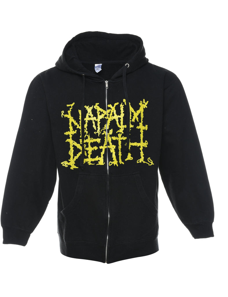 Napalm Death Black & Yellow 1990s Hoodie - M