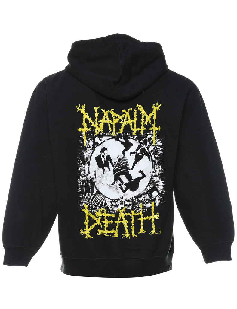 Napalm Death Black & Yellow 1990s Hoodie - M