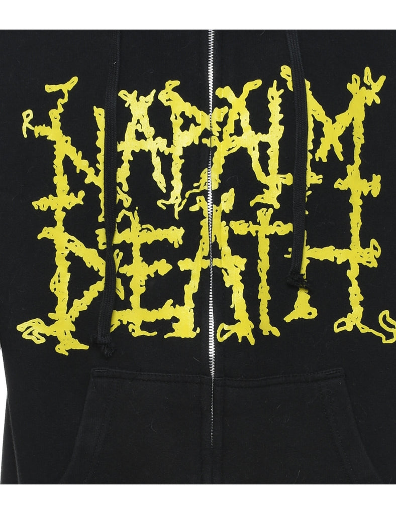 Napalm Death Black & Yellow 1990s Hoodie - M