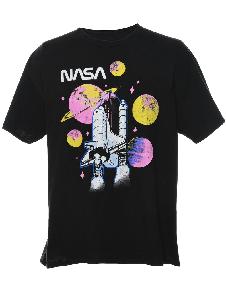 NASA Design Black Printed Top - XL