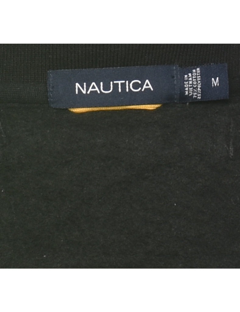 Nautica Plain Black & White Sweatshirt - M