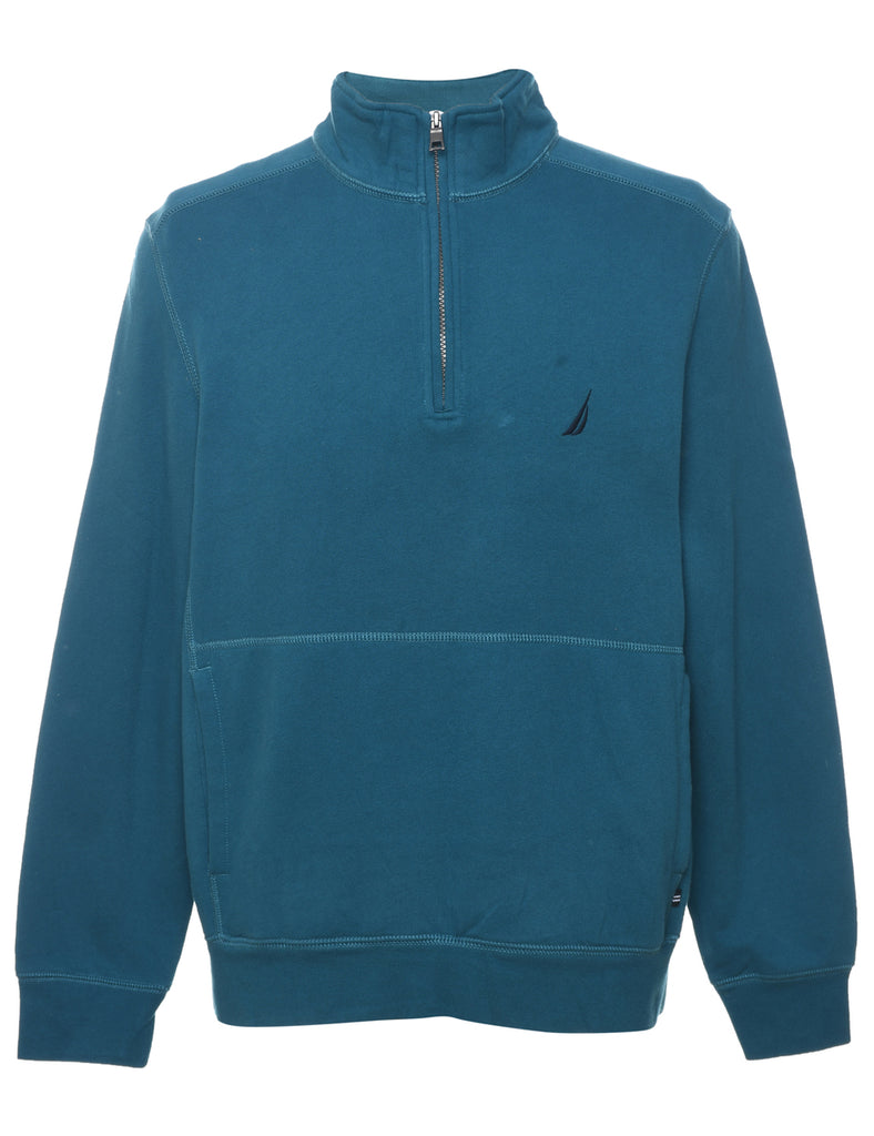 Nautica Plain Teal Sweatshirt - L