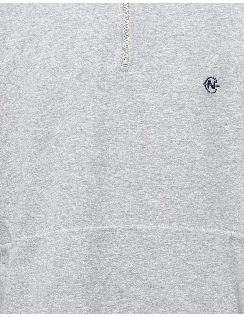 Nautica Quarter Zip Plain Sweatshirt - XL