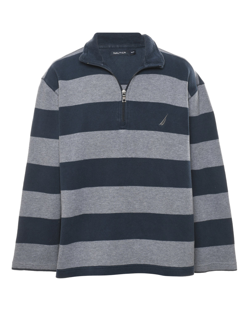Nautica Striped Printed Sweatshirt - M