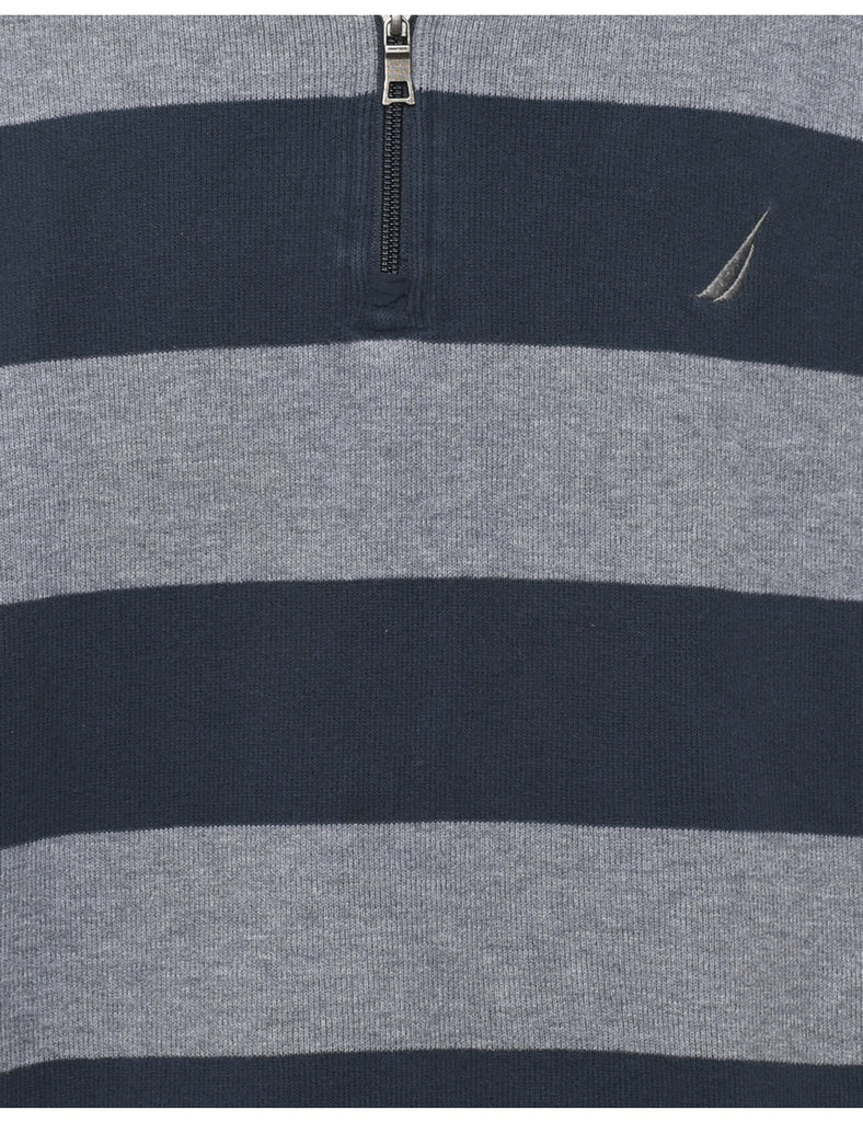 Nautica Striped Printed Sweatshirt - M