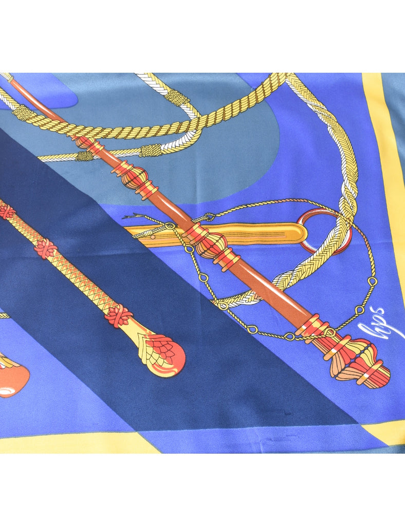 Nautical Print Head Scarf - L