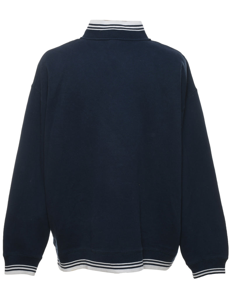Navy 1990s Embroidered Sweatshirt - XXL