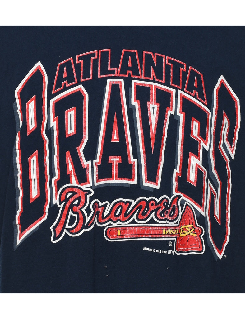 Navy Atlanta Braves Printed T-shirt - XL