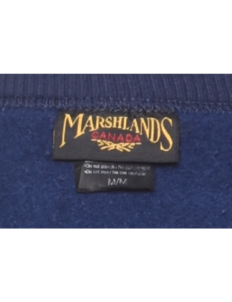 Navy Canada Printed Sweatshirt - M
