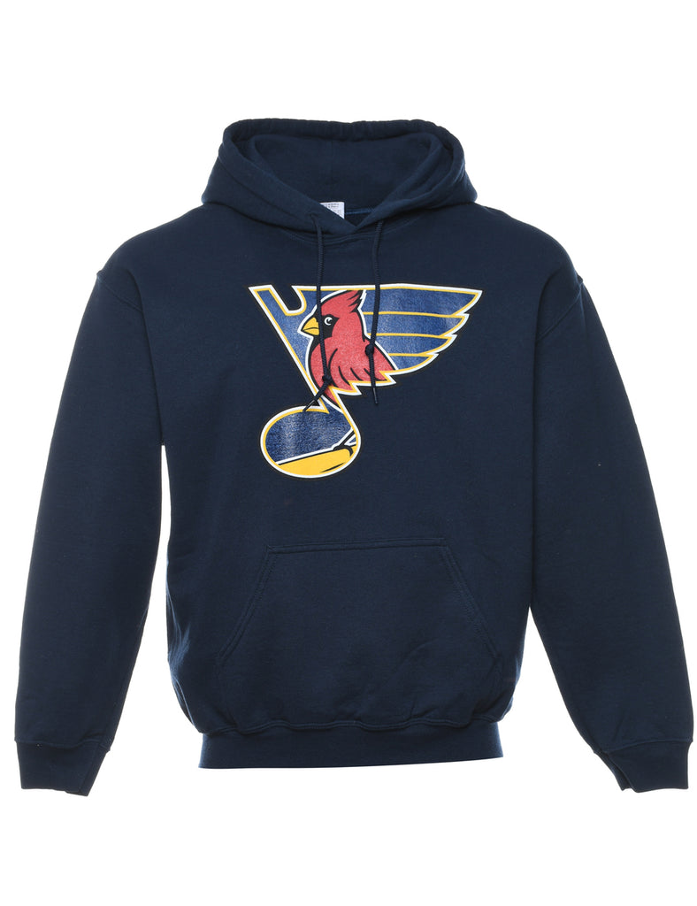 Navy Cardinals Printed Hoodie - M