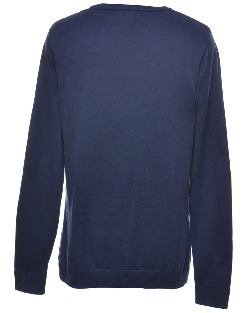 Navy Christmas Jumper - S