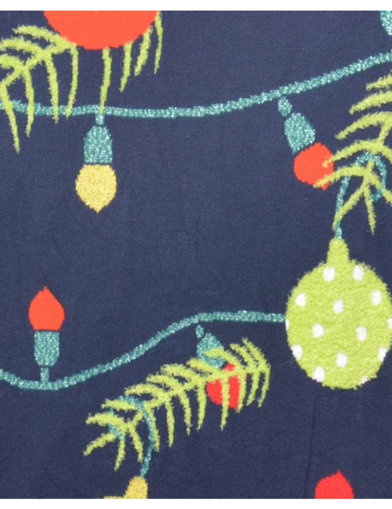 Navy Christmas Jumper - S