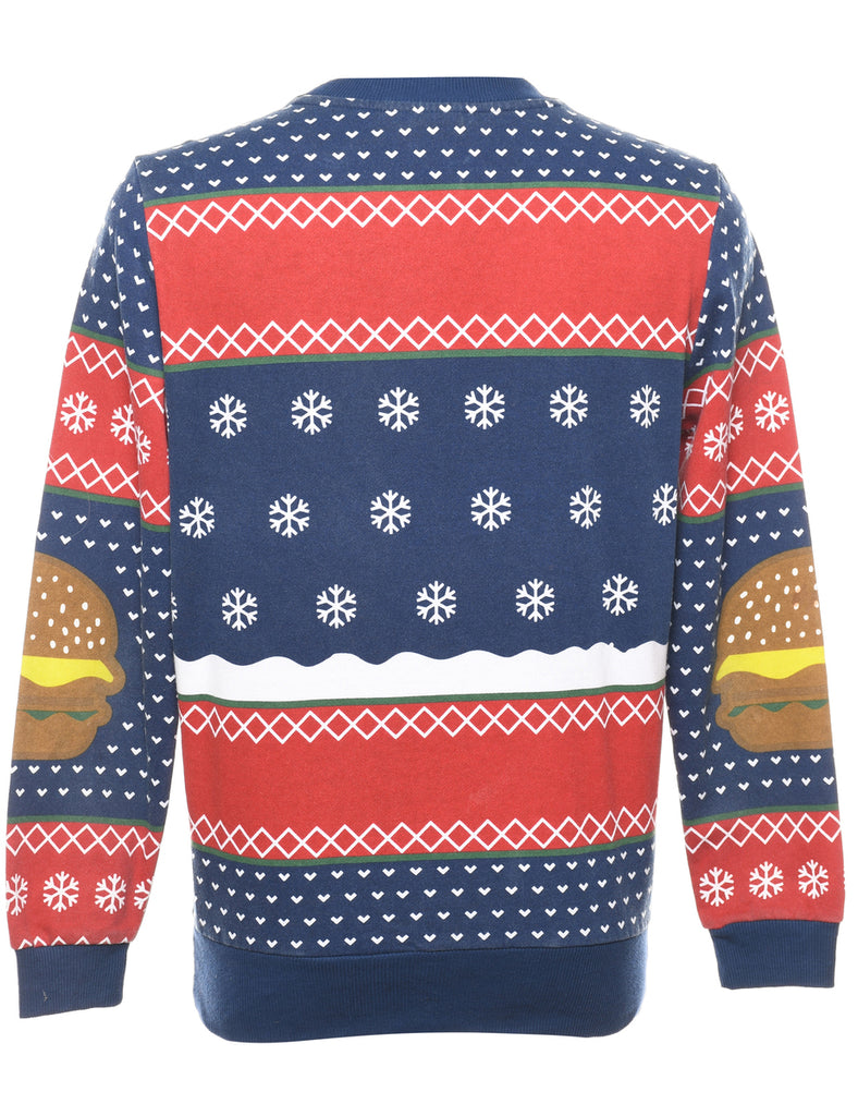 Navy Christmas Sweatshirt - M