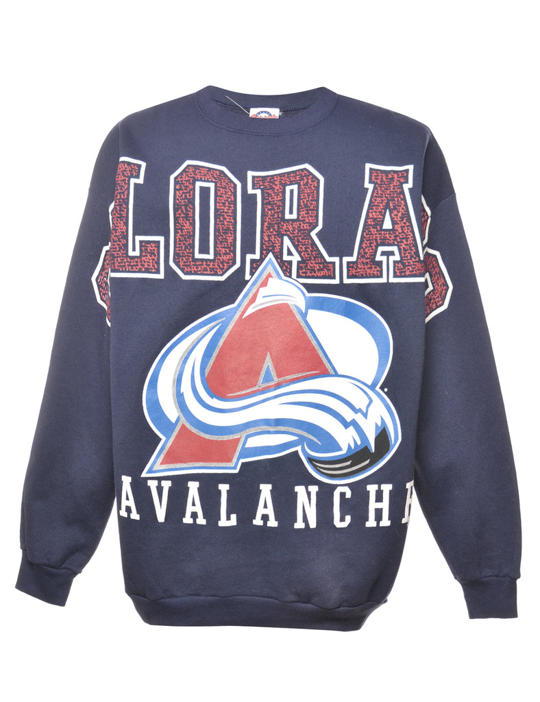 Navy Colorado Printed Sweatshirt - XL
