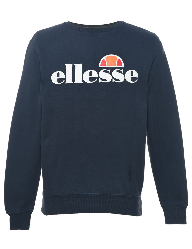 Navy Ellesse Printed Sweatshirt - M
