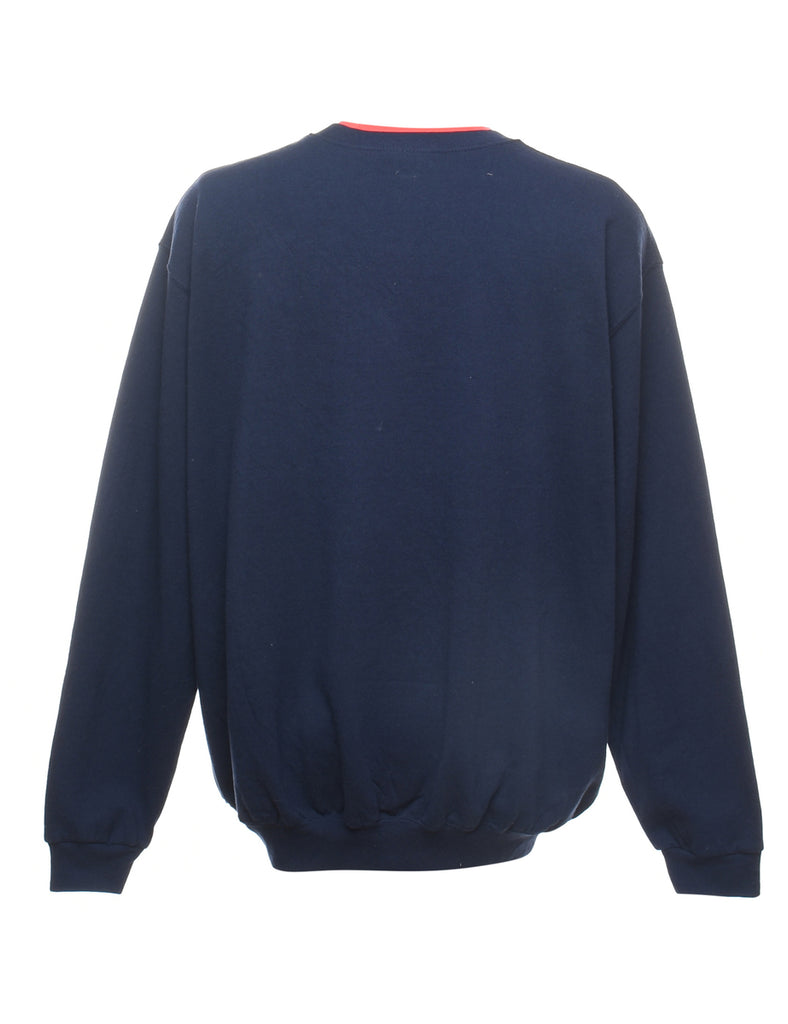 Navy Embroidered Sweatshirt - XXL