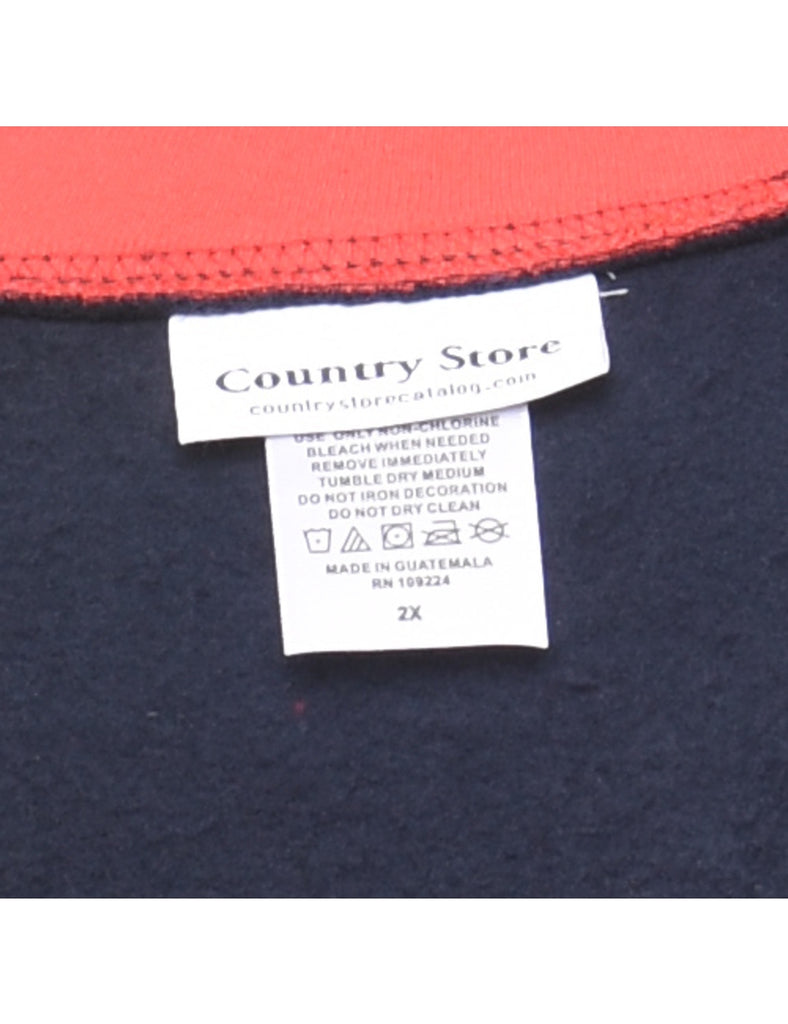 Navy Embroidered Sweatshirt - XXL