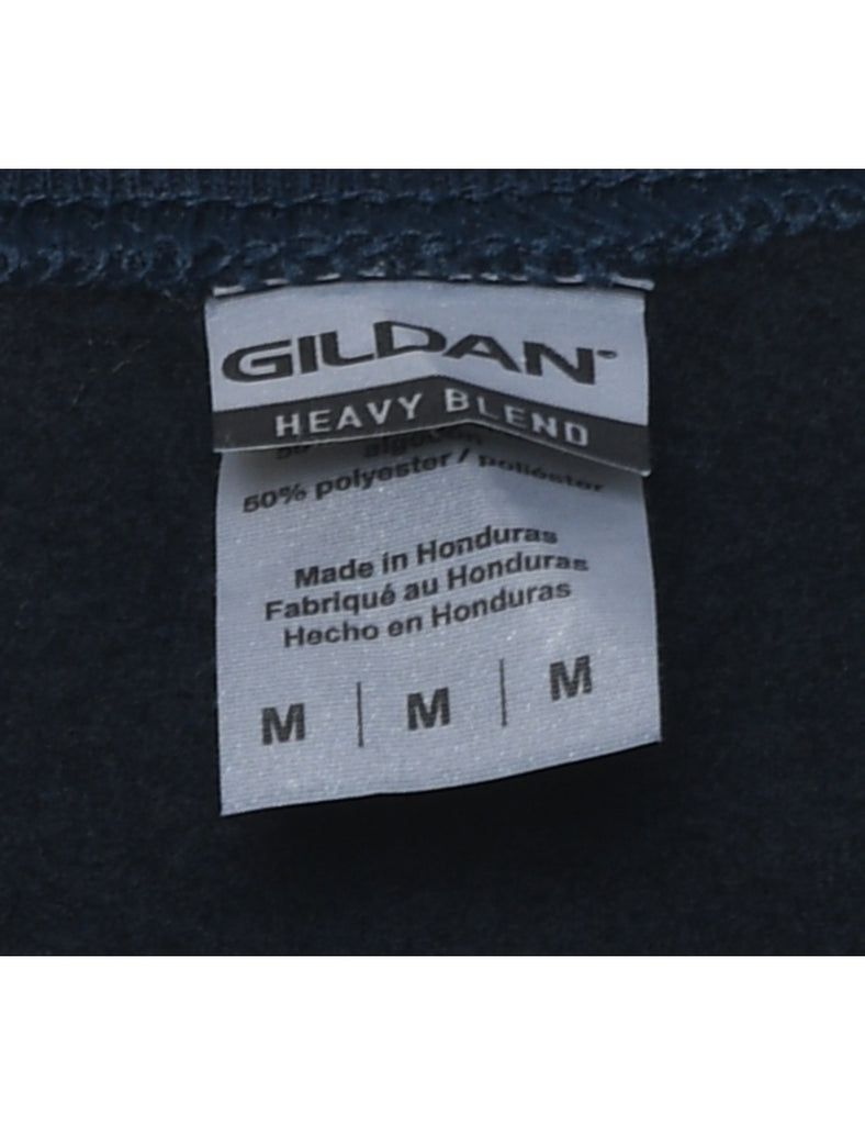 Navy Embroidered Sweatshirt - M
