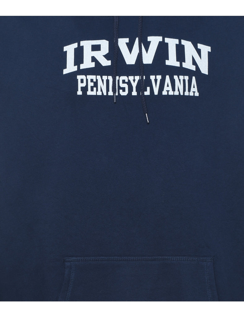 Navy IRWIN Pennsylvania Printed Hoodie - XL