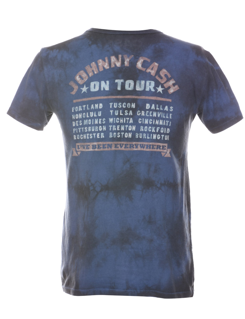 Navy Johnny Cash Tie Dye T-shirt - XS