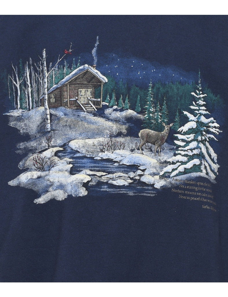 Navy Landscape Design Sweatshirt - L