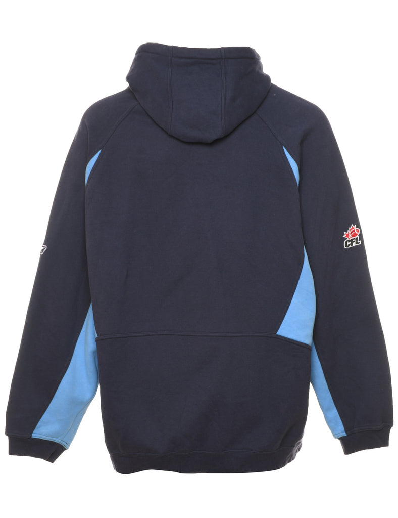 Navy & Light Blue Contrast Hoodie - XL