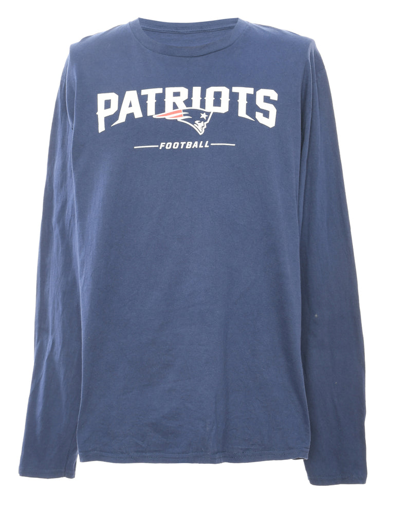 Navy Long-Sleeve Patriots T-shirt - L