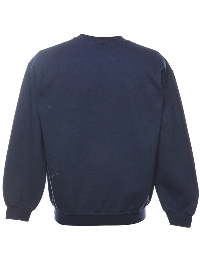 Navy Michigan Printed Sweatshirt - M