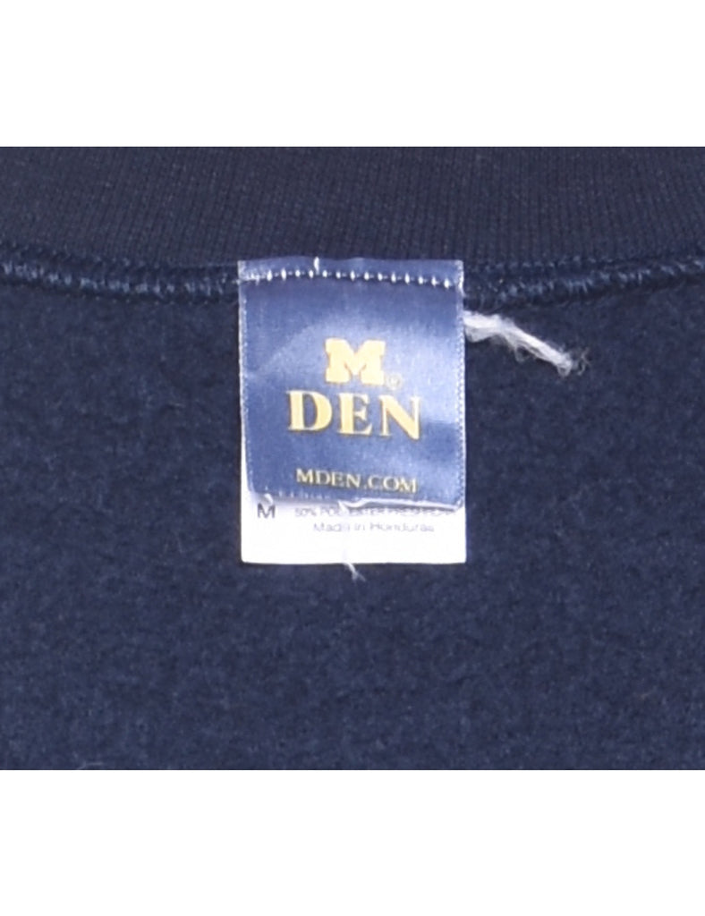 Navy Michigan Printed Sweatshirt - M