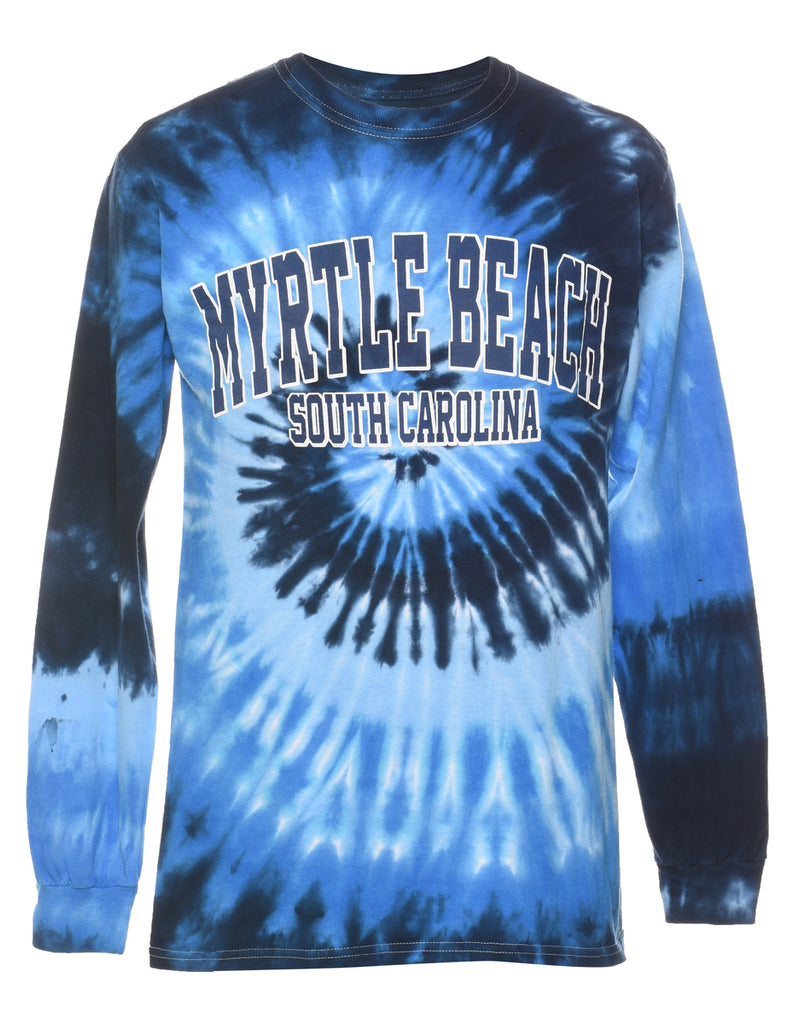 Navy Myrtle Beach South Carolina Navy Tie Dye T-shirt - M