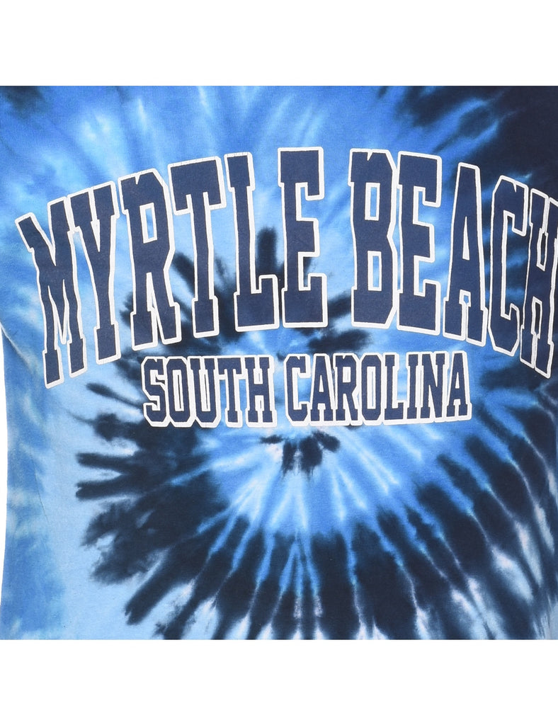 Navy Myrtle Beach South Carolina Navy Tie Dye T-shirt - M
