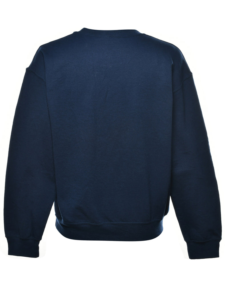 Navy New Mission Printed Sweatshirt - M