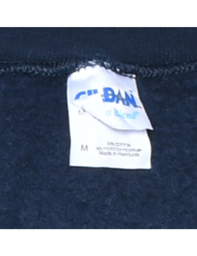 Navy New Mission Printed Sweatshirt - M