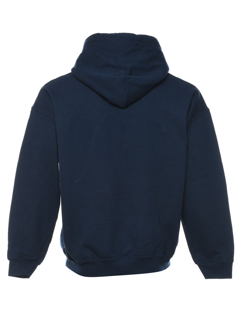 Navy & Orange Illinois Printed Hoodie - L