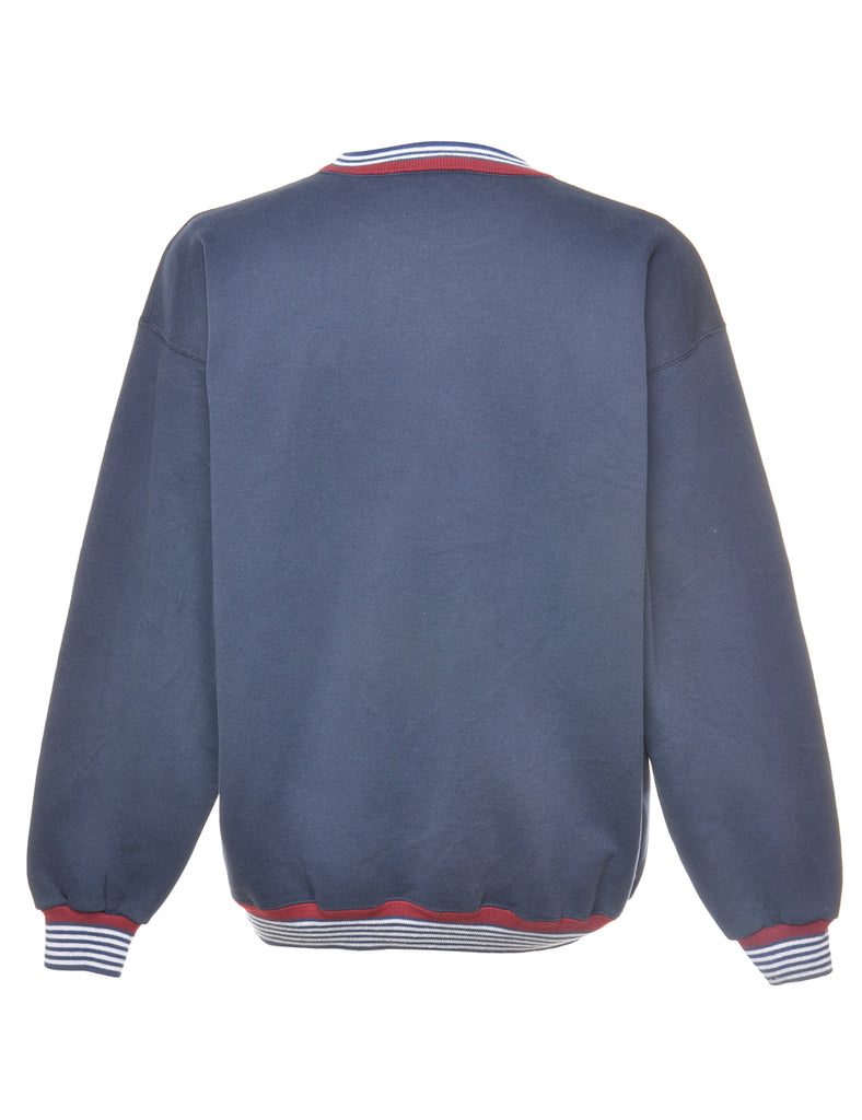 Navy Patchwork Virginia Sweatshirt - XL