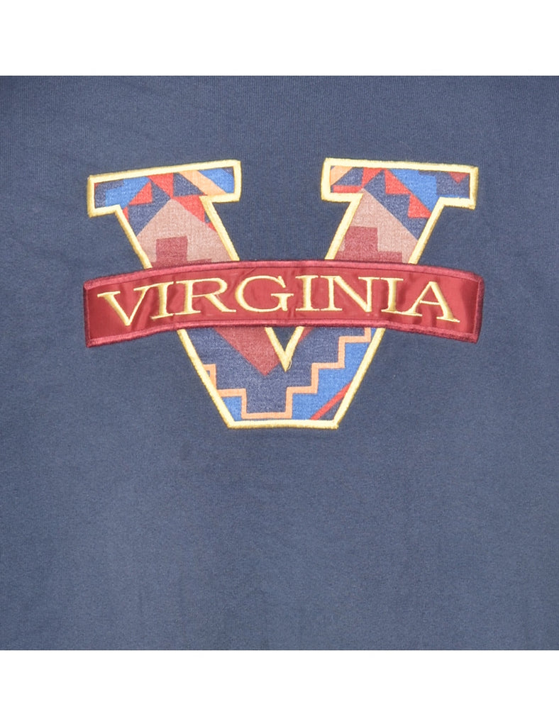 Navy Patchwork Virginia Sweatshirt - XL