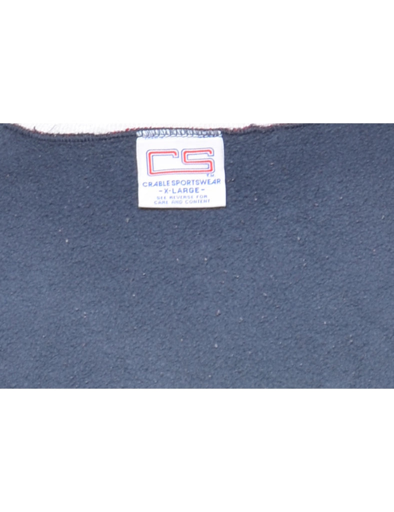Navy Patchwork Virginia Sweatshirt - XL