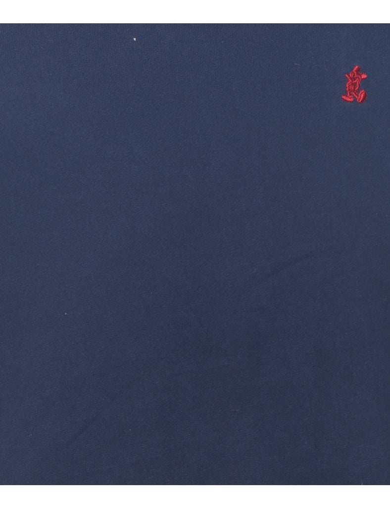 Navy Plain 1990s Mickey Mouse Sweatshirt - S