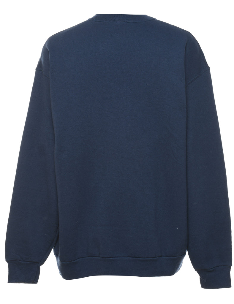 Navy Plain Ireland Embroidered Sweatshirt - XL