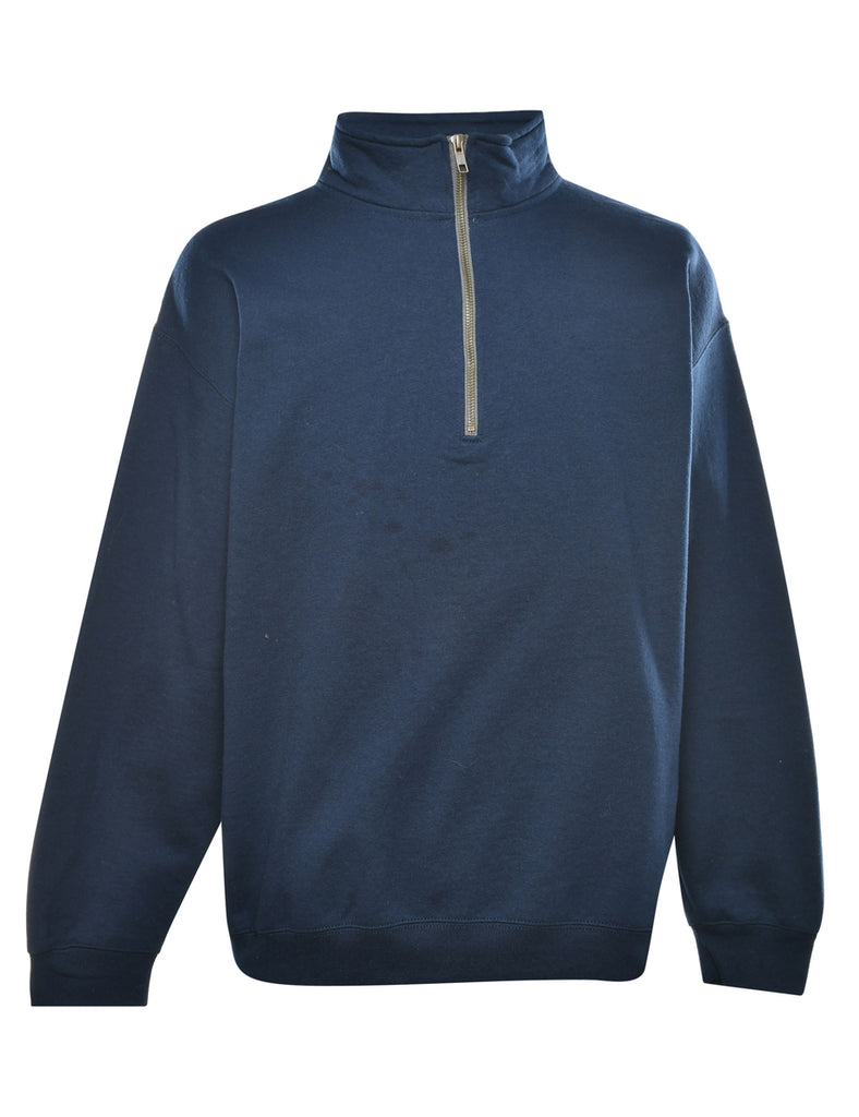 Navy Plain Sweatshirt - L