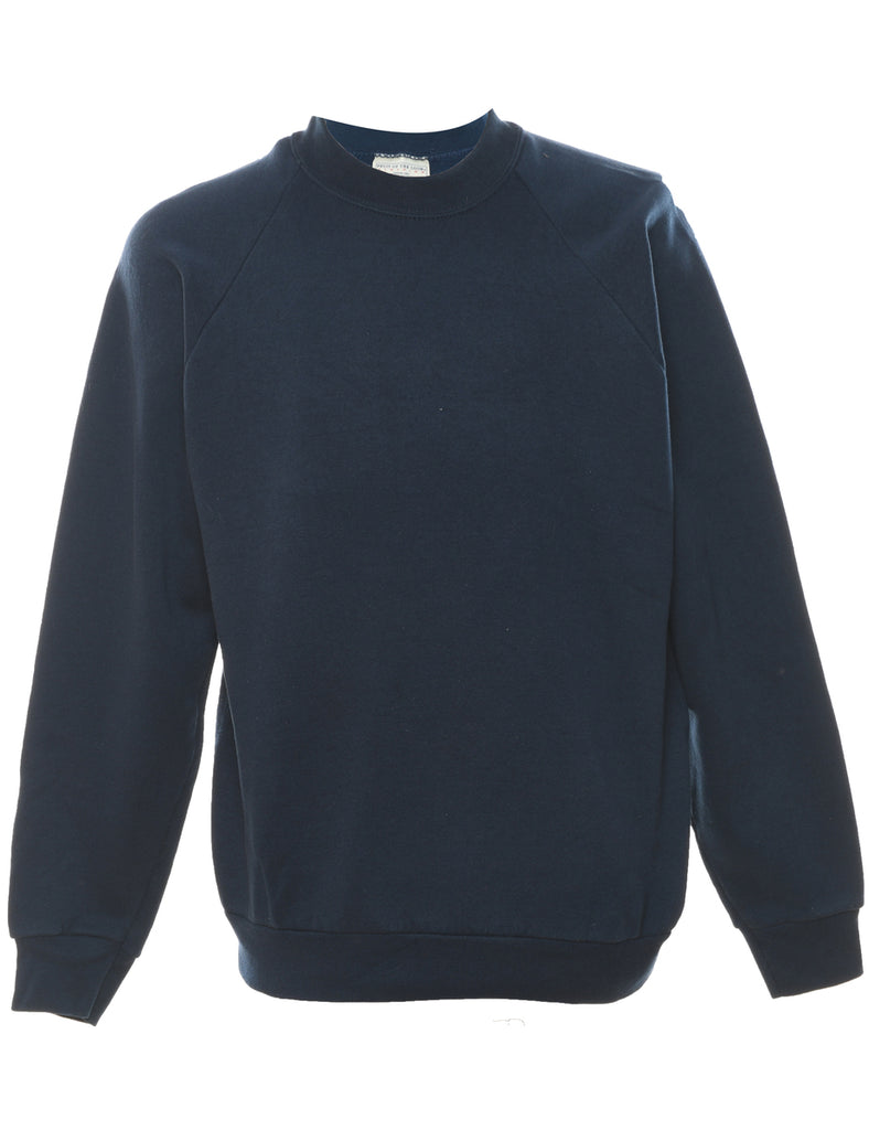 Navy Plain Sweatshirt - L
